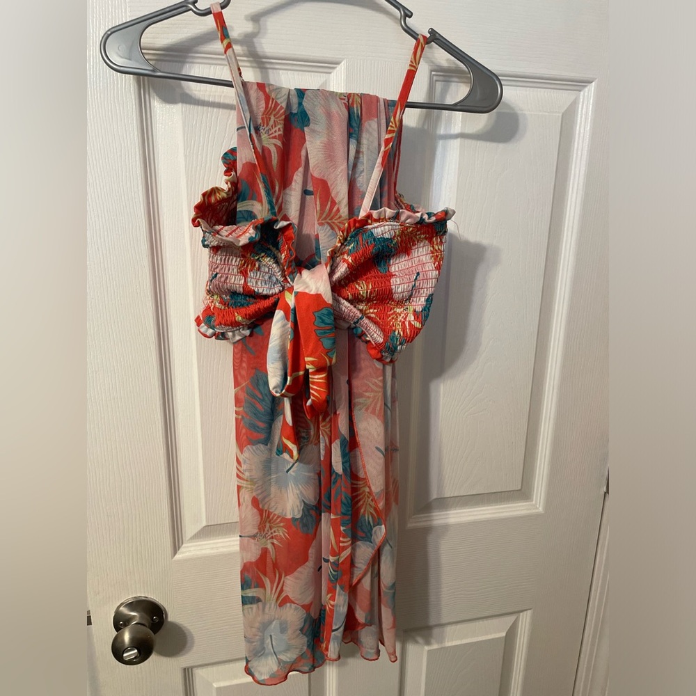 Multicolor Two Piece Hi-Low Outfit